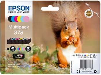 Epson Multipack 6-colours 378 Claria Photo Hd Ink C13T37884010