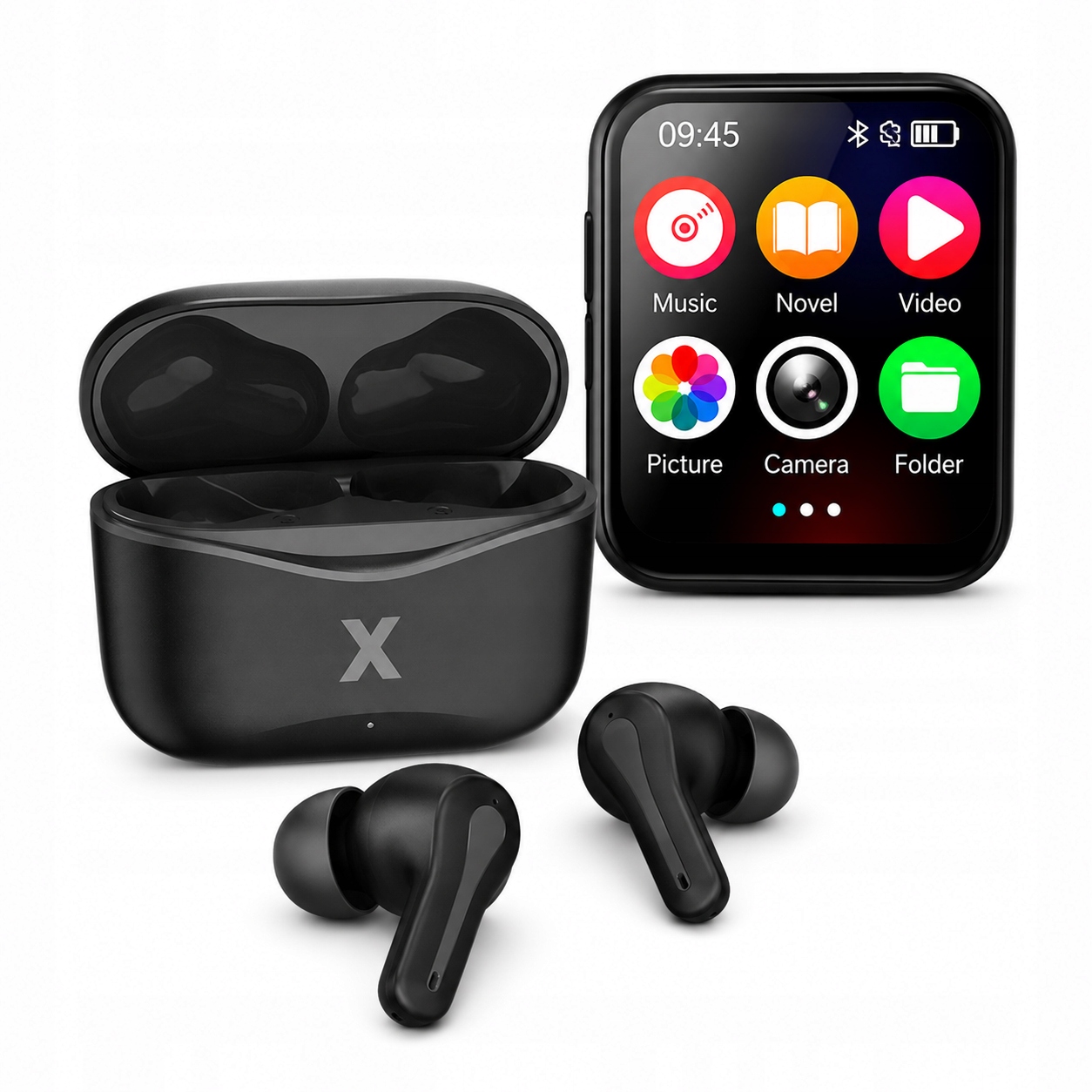 Přehrávač MP3 Bluetooth 8 Gb sluchátka Tws Bluetooth 5.3 Komplet
