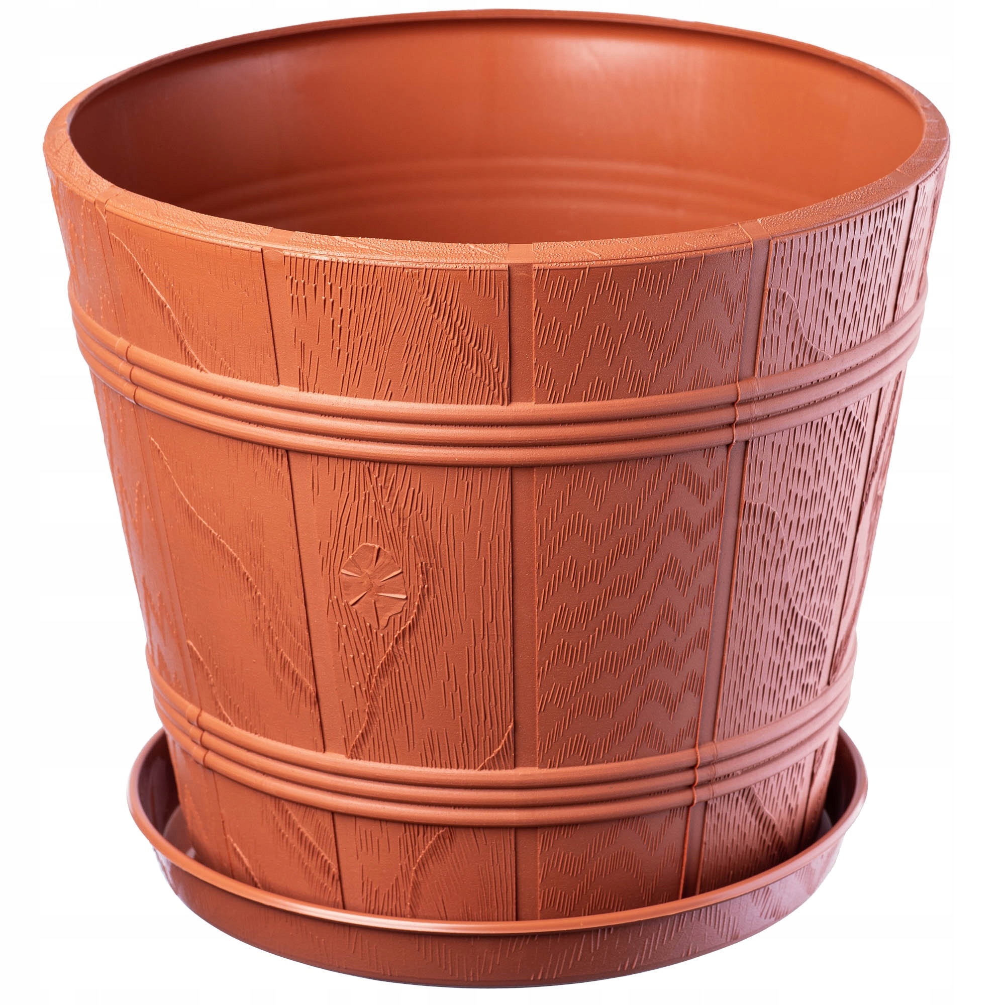 DONICZKA DONICA NA KWIATY 30cm OSŁONKA DREWNOPODOBNA KWIETNIK PLASTIKOWA Kod producenta K1087