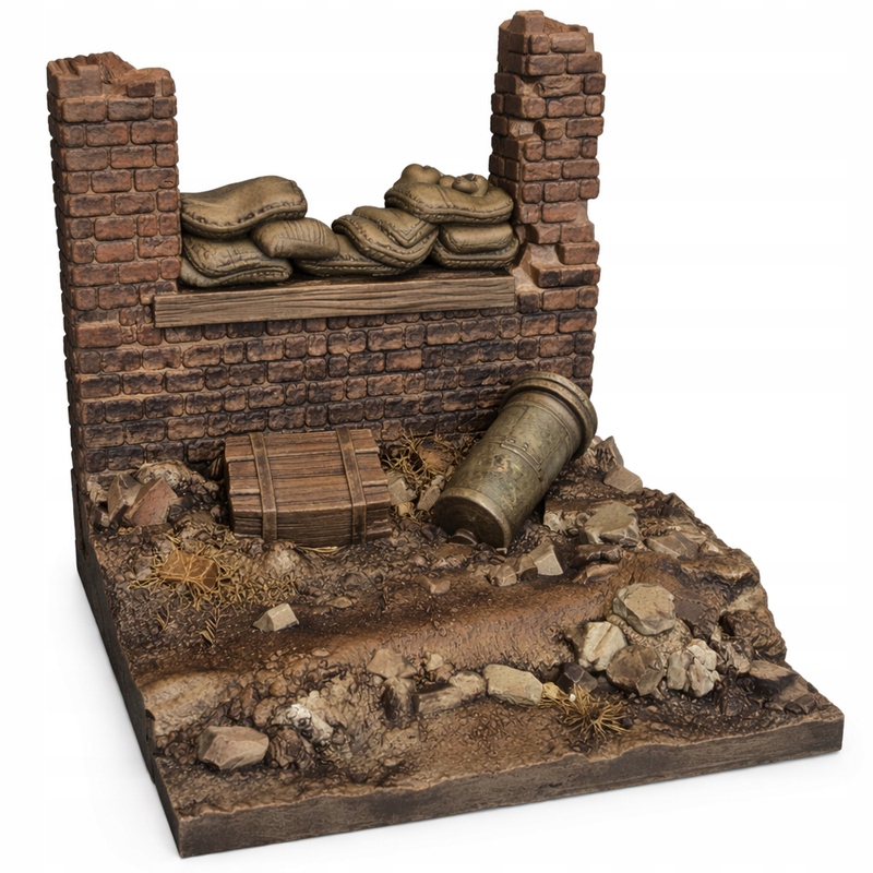 Figurka Ruiny Miasto Diorama 1 Model 3d Skala 1:48