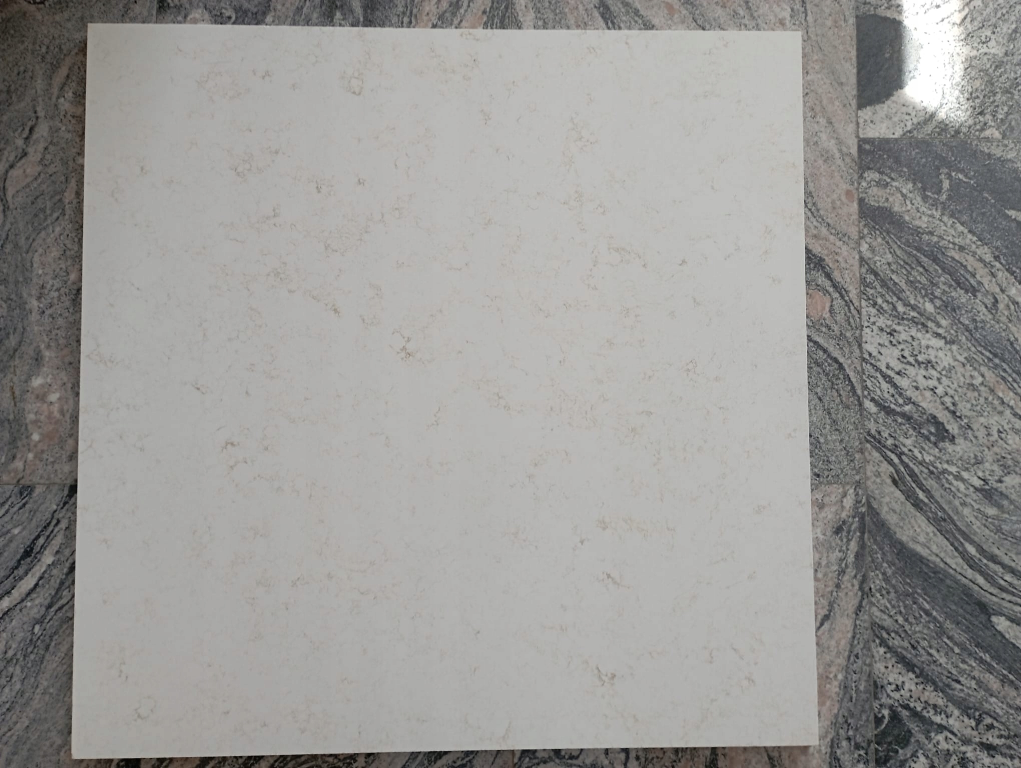 konglomerat kwarcowy BIANCO AURELIO 60x60x1,2 poler Długość 60 cm