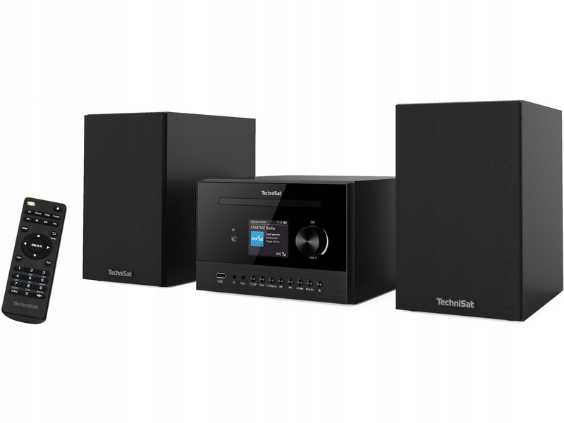 Wieża Technisat Classic 800 Czarny, Odtw.CD, Bluetooth, Tuner Fm, Budzik