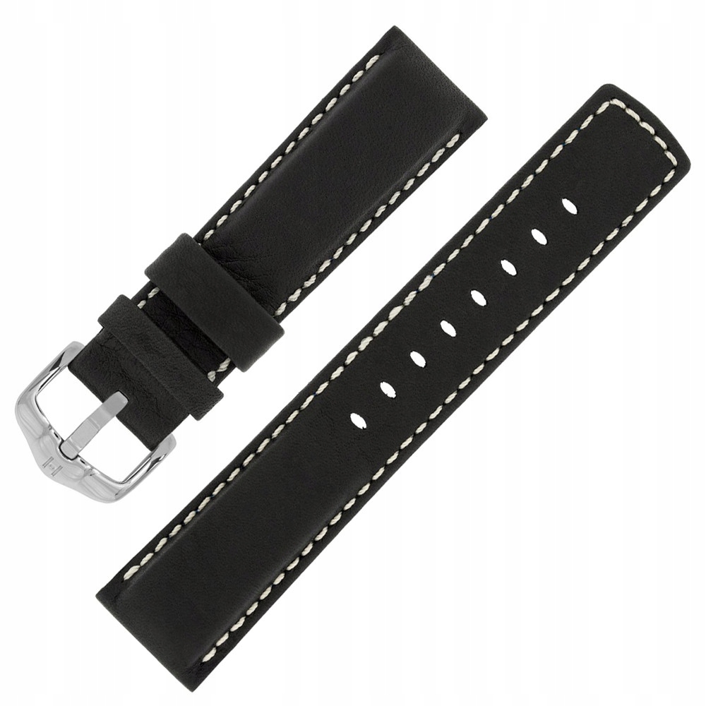 Pásek k hodinkám Hirsch 14502150-2-24 černý 24 mm