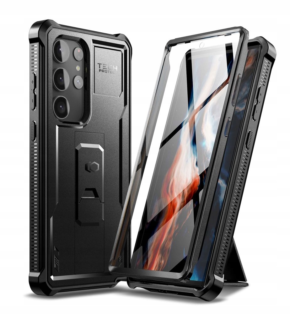 MOCNE ETUI + SZYBA CASE 360 - DO GALAXY S23 ULTRA