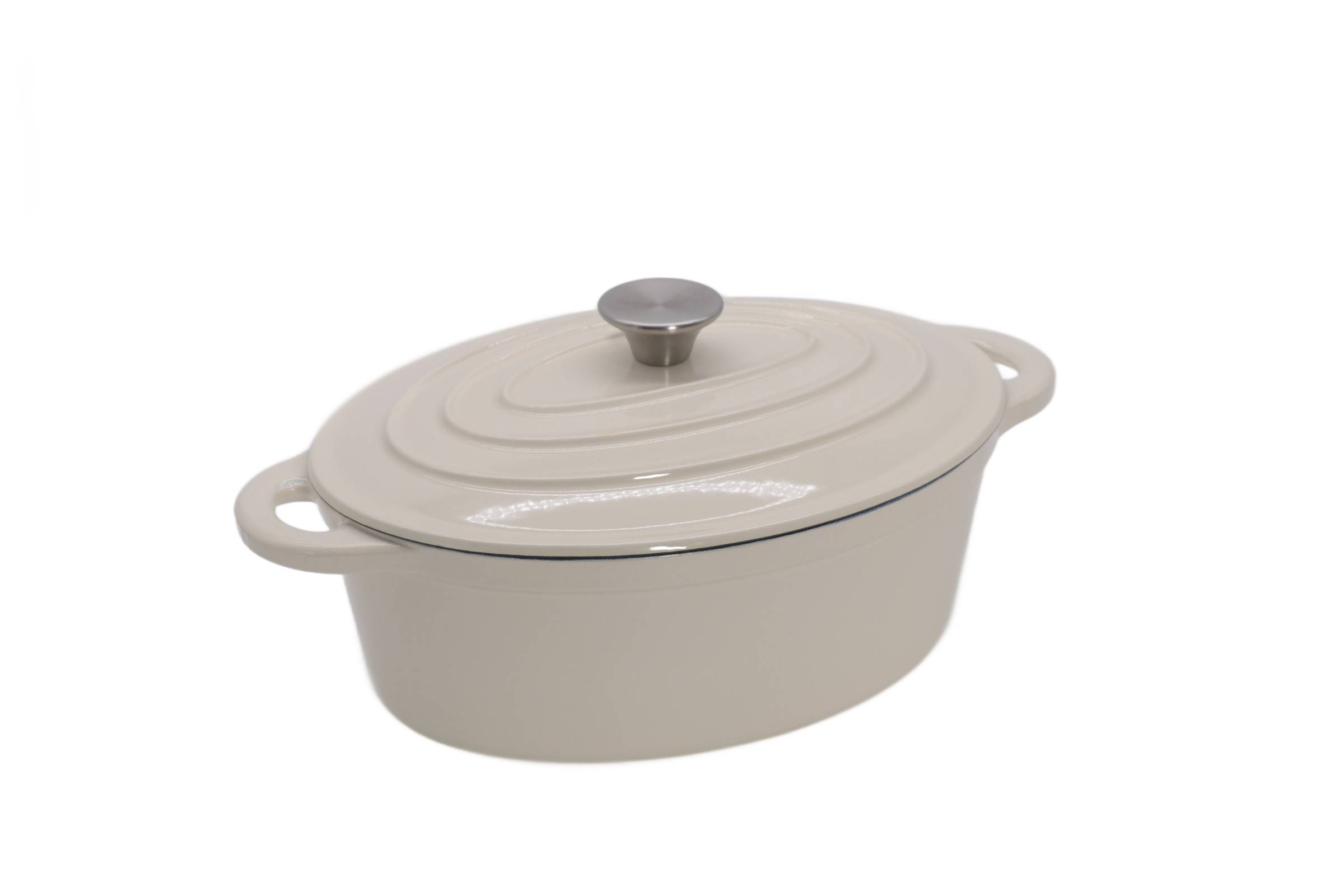 Hrniec Liatinový oválny Tierra 34 cm 6,5L krémový Nois