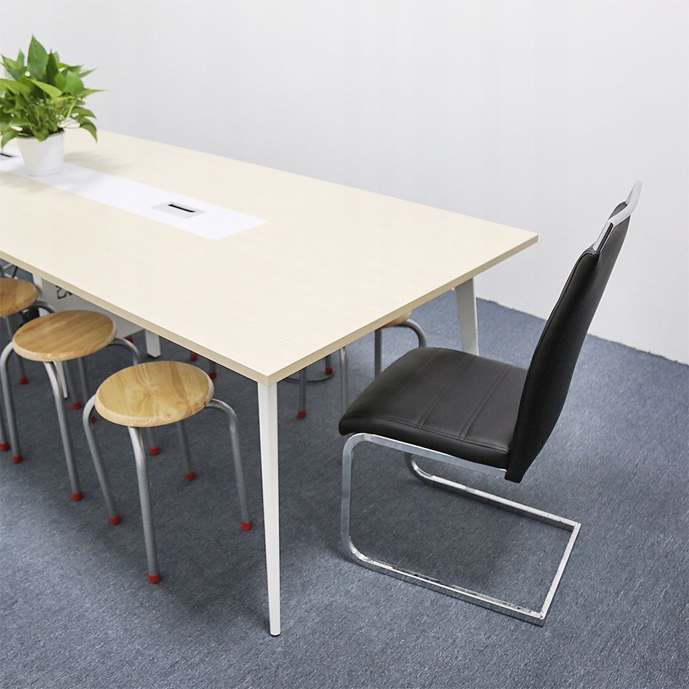 2x krzesło na płozach biało-czarne do jadalni krzesło ze sztucznej skóry Kolor korpusu chromowany