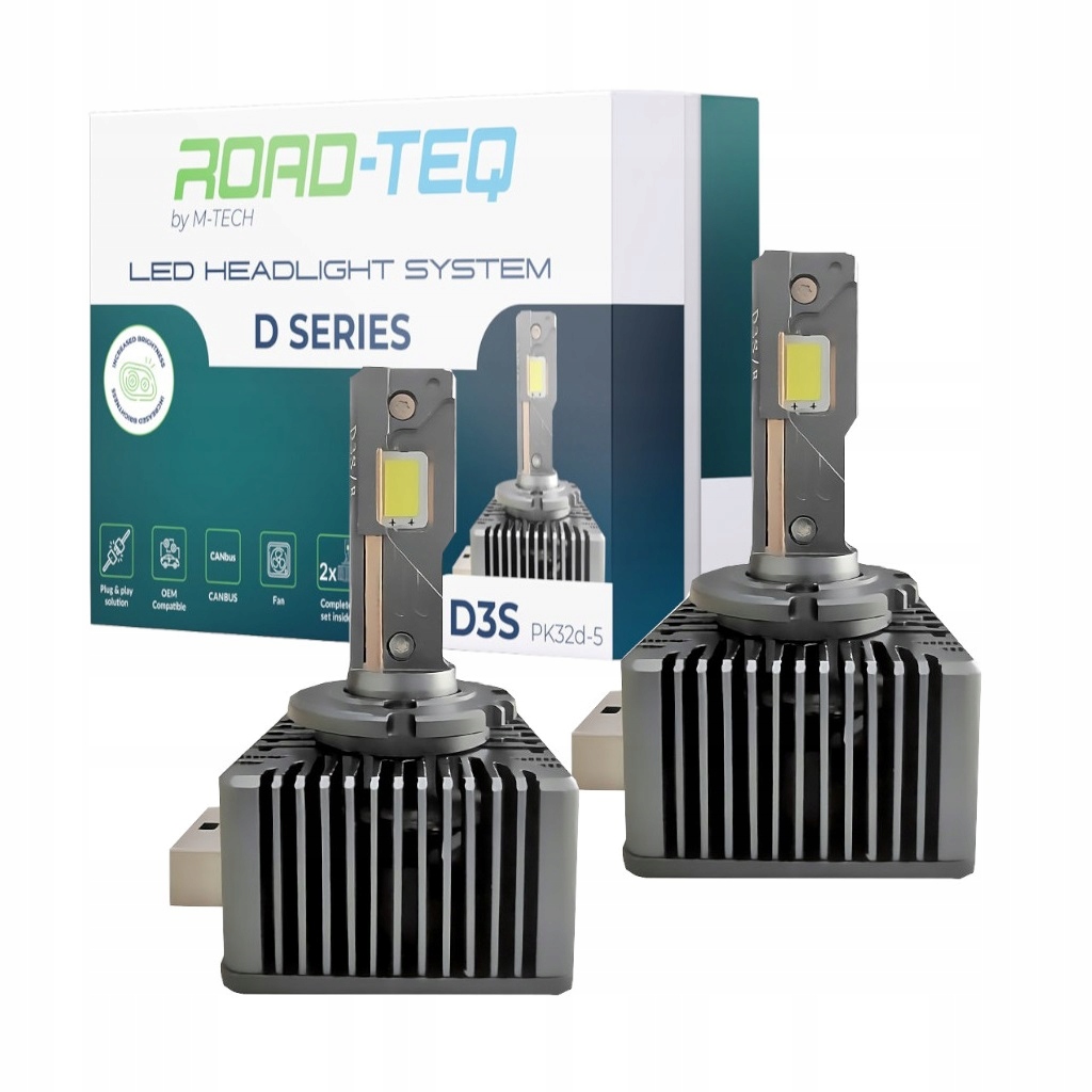 D3S Led Xenónové Žiarovky Retrofit 12/24V Plug & Play Canbus 6000K 35W