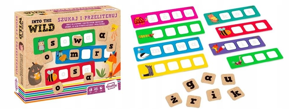 Gra Edukacyjna Dla 4 Latka Zabawka Logiczna Gra Planszowa Into the Wild 3+