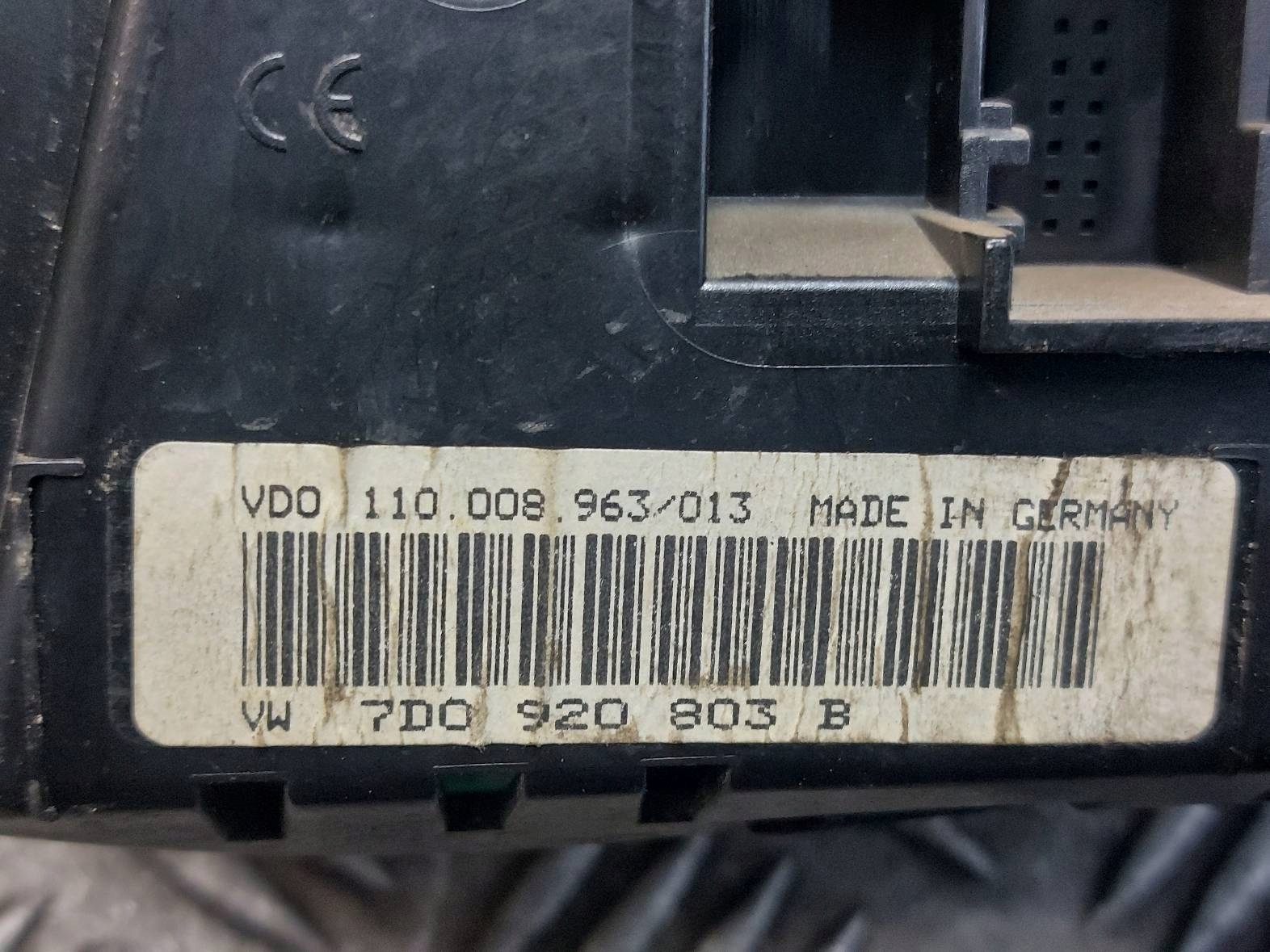 dials dials VOLKSWAGEN TRANSPORTER T4 LIFT 7D0920803B