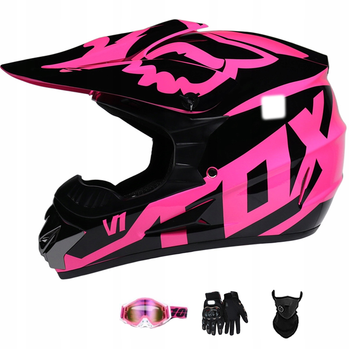 Motocyklová Přilba Lehká Enduro Quada Brýle Rukavice Maska S