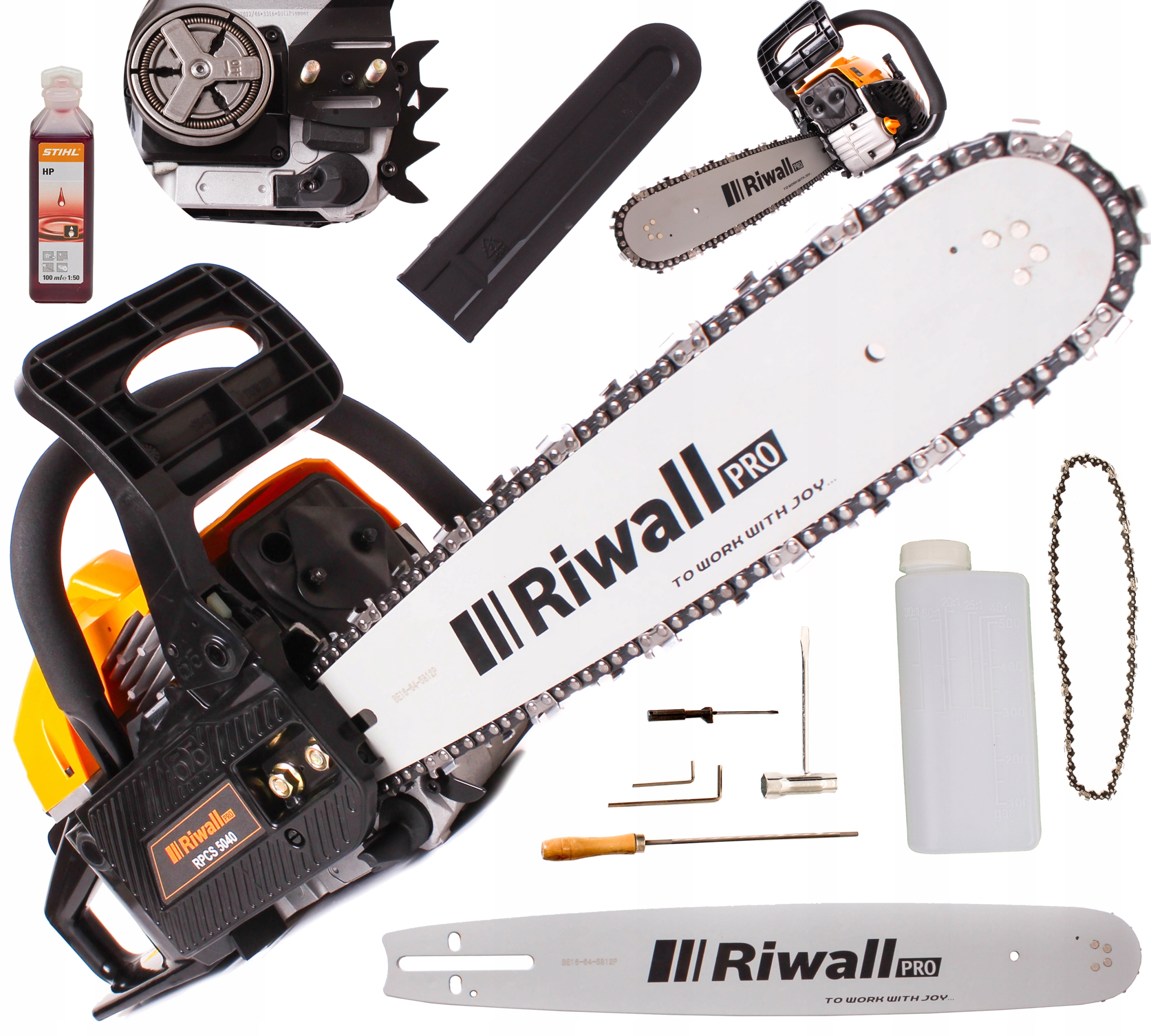 

Pilarka Piła Motorowa Spalinowa Riwall +olej Stihl