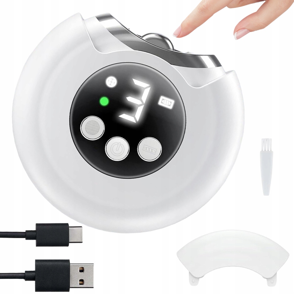 Bezdrátová Elektrická Řezačka 3V1 Led S Nabíjením Přes Usb, Bílá, Tichý Provoz