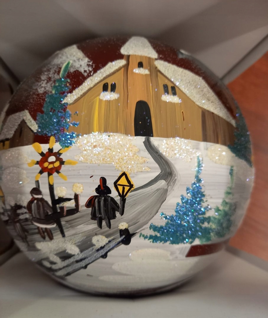 bombka dekorowana 10cm ornament | D01100 — 7