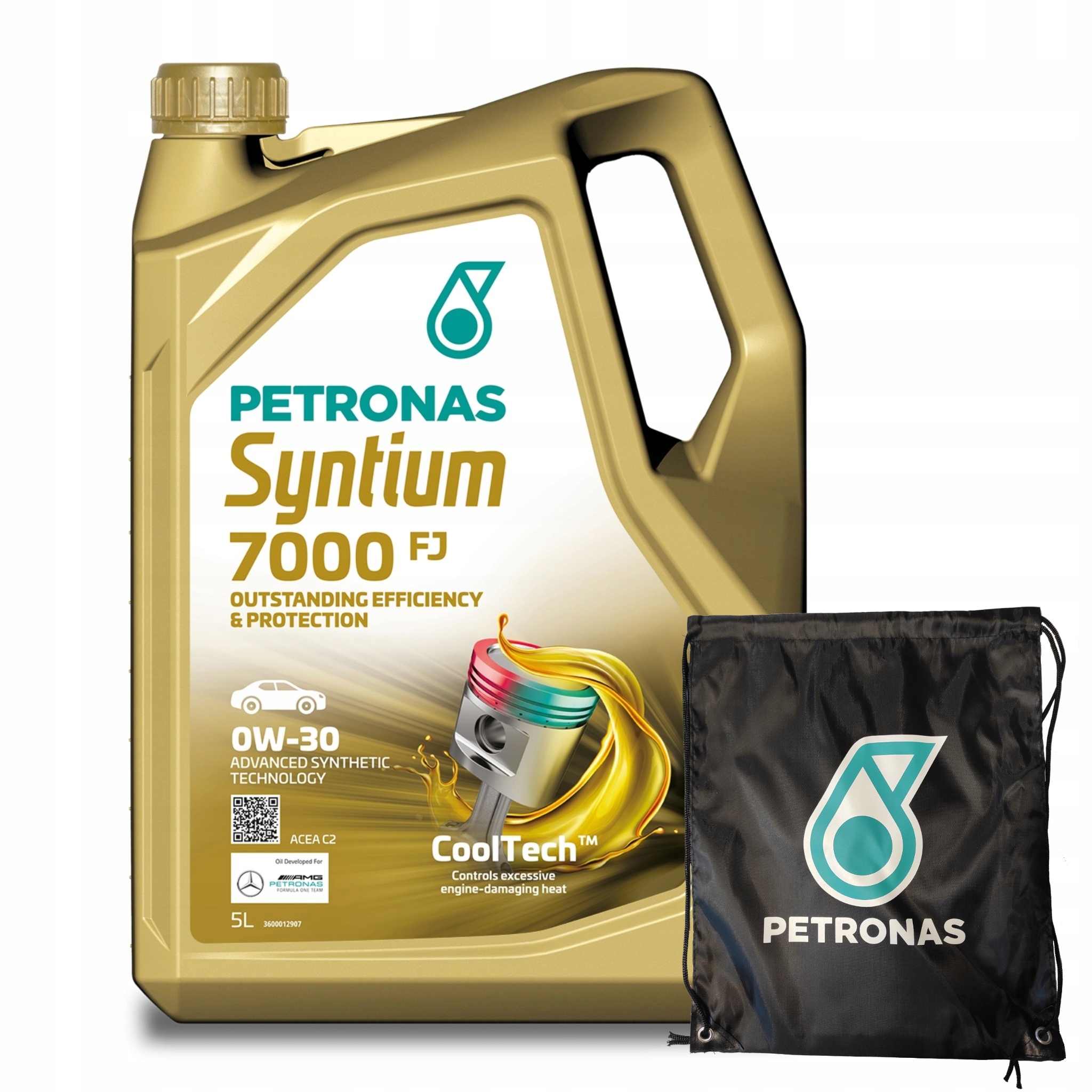 Motorový olej Petronas Syntium 7000 Fj Acea C2 0W-30 5L Vak Zadarmo
