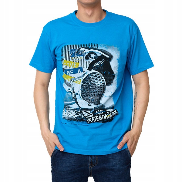

300 L.blue Niebieski Męski T-shirt XXL-44