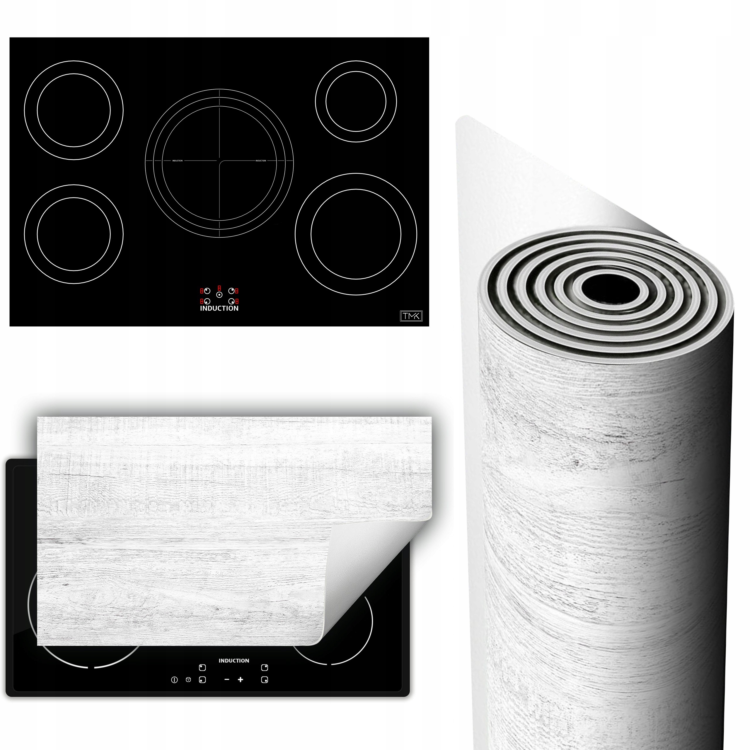 Vinylová Podložka Na Ochranu Kuchyňské Desky 90x52 bílá dřevo