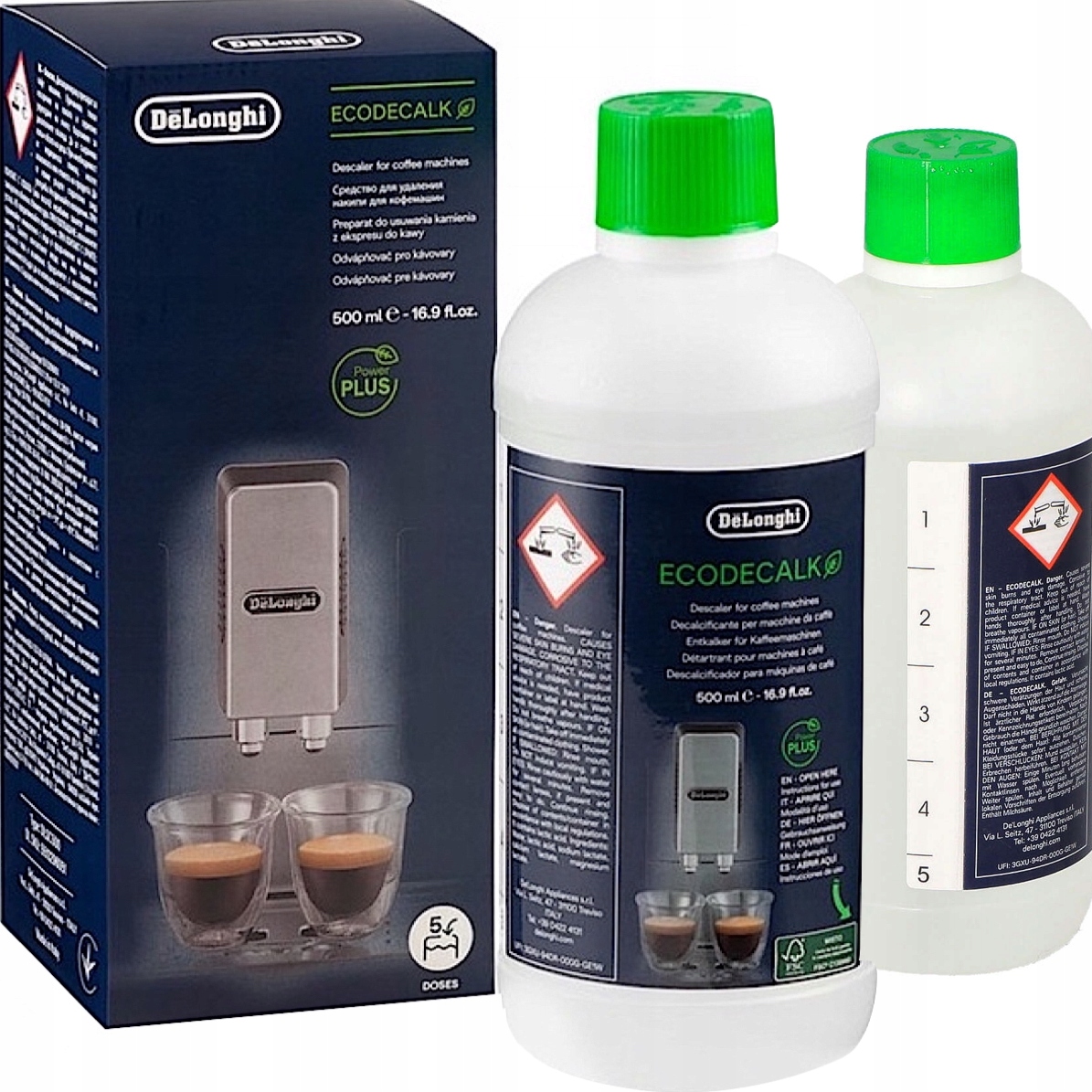 MOCNY ODKAMIENIACZ DO EKSPRESÓW DeLonghi EcoDecalk - 500ml - ORYGINAŁ Kod producenta DLSC500