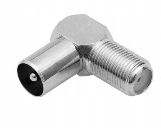 Gniazdo F - wtyk antenowy TV Kątowy