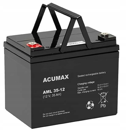 Akumulator Bateria Agm Vrla Bezobsługowy Acumax Aml 12 V 35 Ah AML35-12 Ups