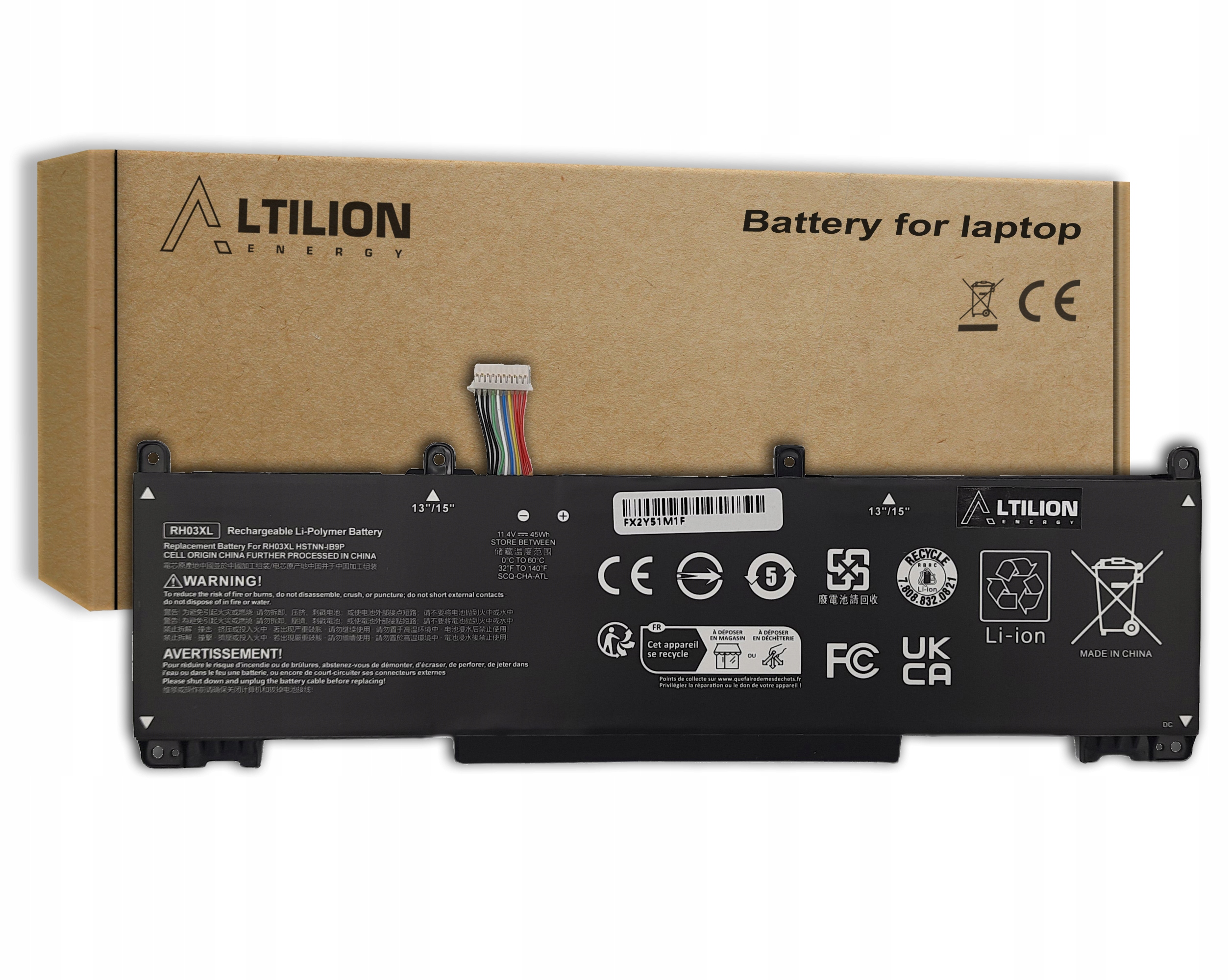 Baterie Altilion Energy RH03XL Type-B kompatibilní s Hp