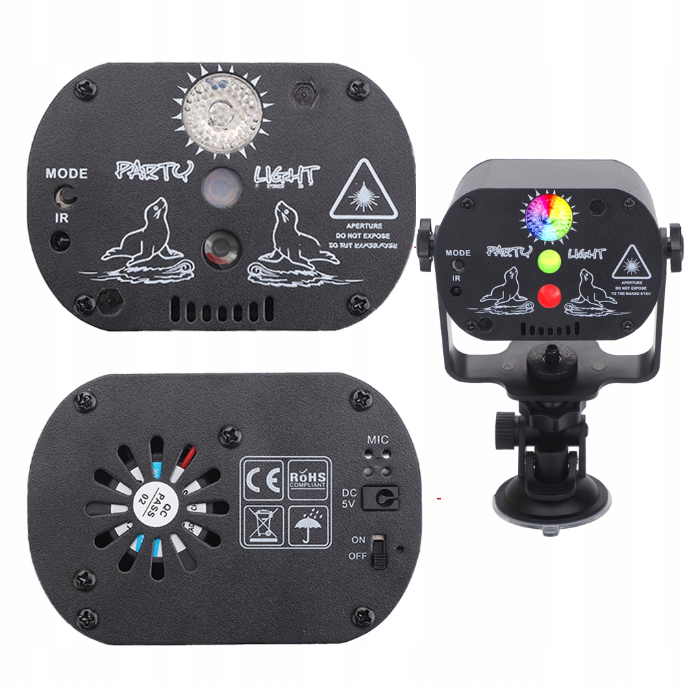 ŚWIATŁA SCENICZNE PROJEKTOR STROBOSKOPOWY LED RGB EAN (GTIN) 5704880204286