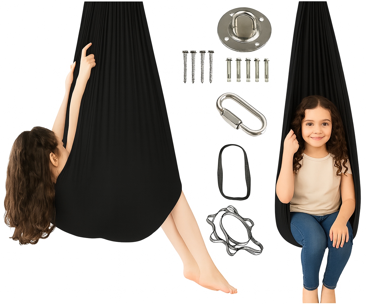 Senzorická Houpací Síť Pro Děti, Terapeutická Houpačka, Prémiový Akrobatický Šátek