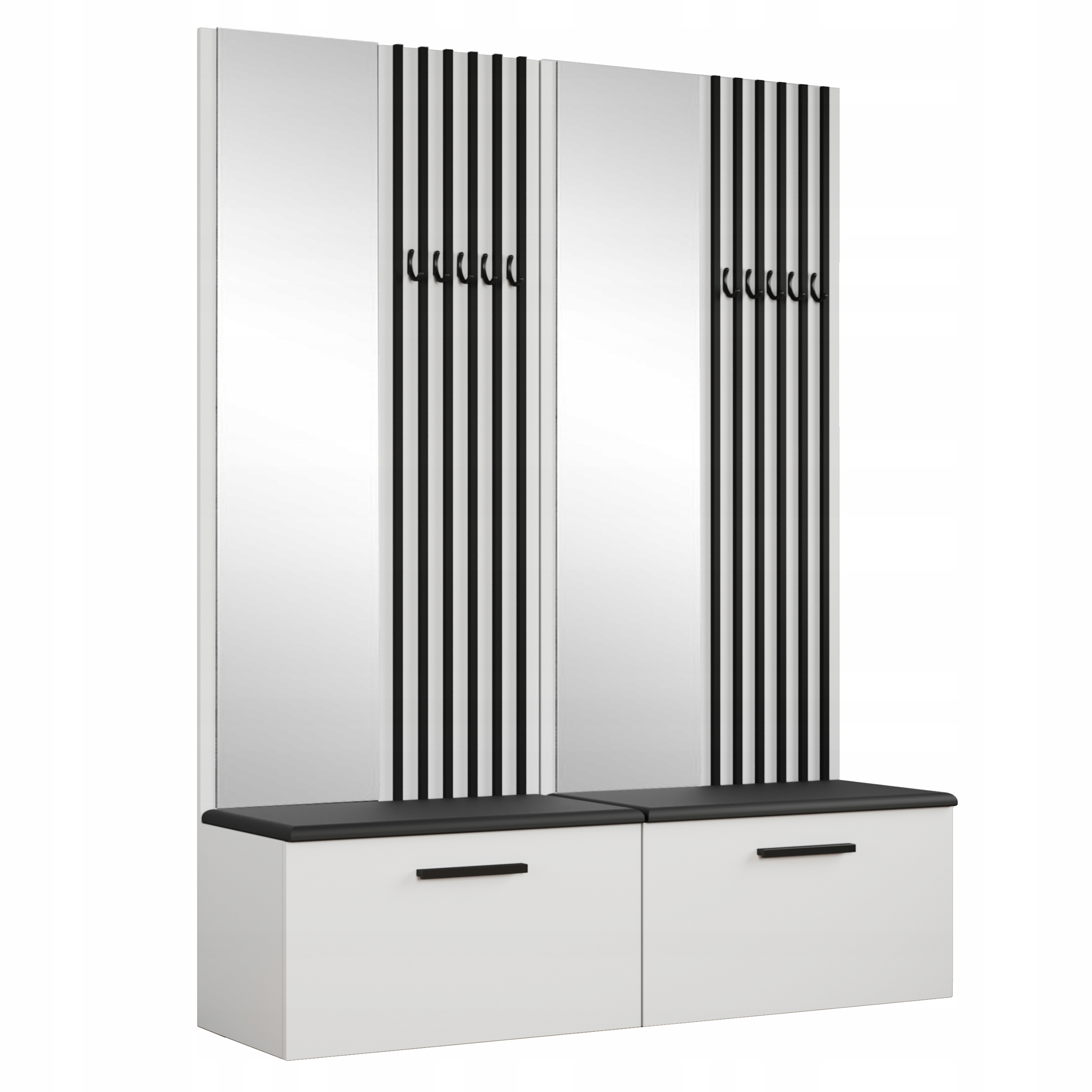 Šatní skříň Modulo 161,2/204/40 cm do předsíně Moderní bílá