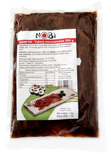 

Tykwa marynowana do sushi ramen Kampio Kanpyo 1kg