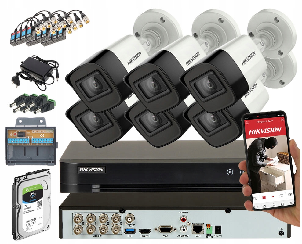 System kamer do sklepu Hikvision Acusense 5 Mpx