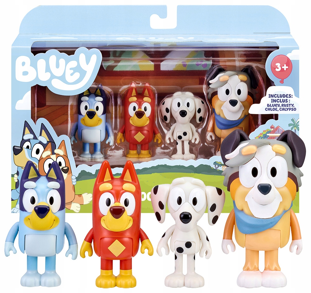 

Bluey Blue Szkolna Paczka Pieski Zestaw Figurek