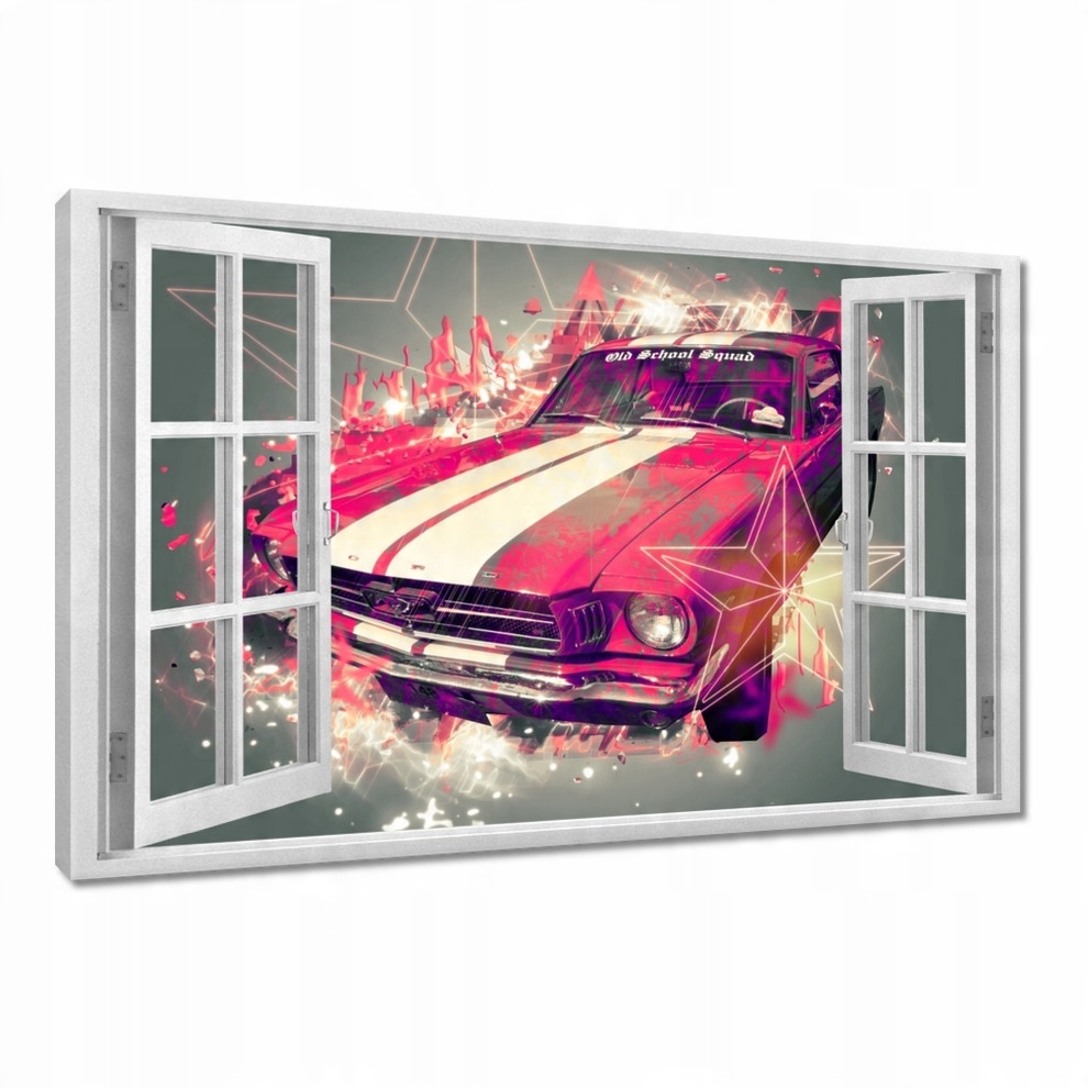 

Obrazy 120x80 Różowy Ford Mustang