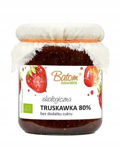 2x Jahodový džem 80% bez přidaného cukru 260 g Bio Batom