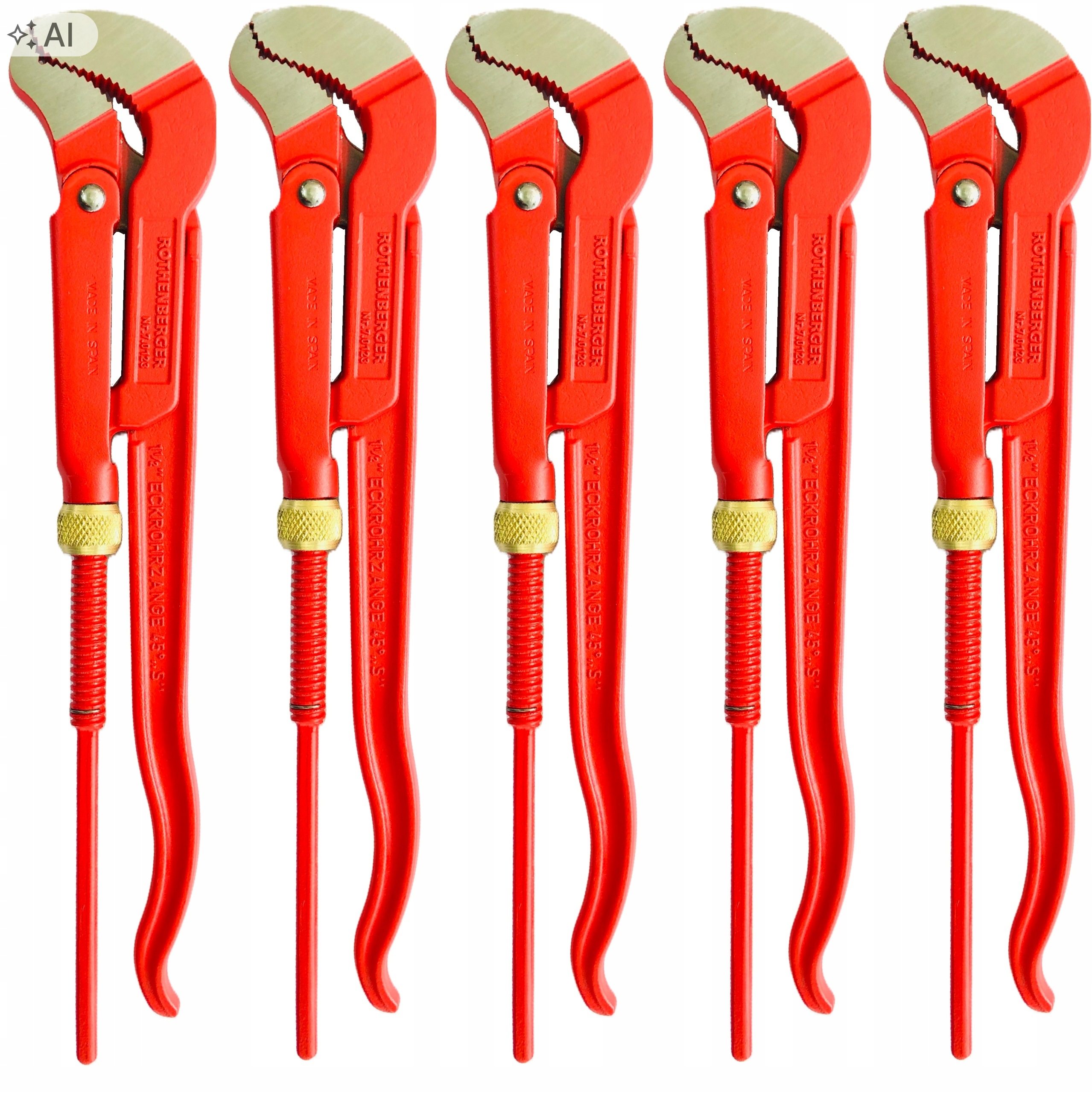 Rothenberger Klucz nastawny do rur 1,5'' S 420 mm 5 szt.