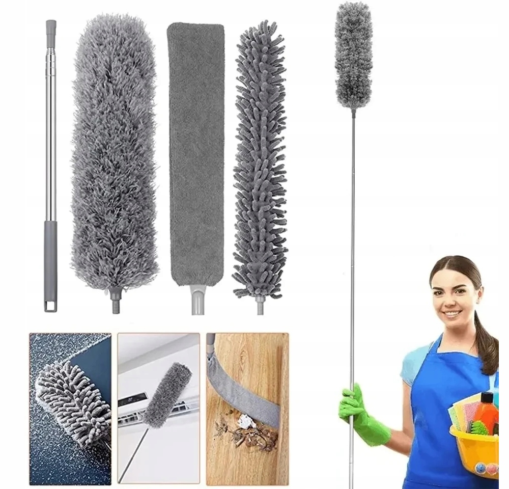 Kartáč Teleskopická metla Smetáček na prach 3 nástavce 2,80 cm