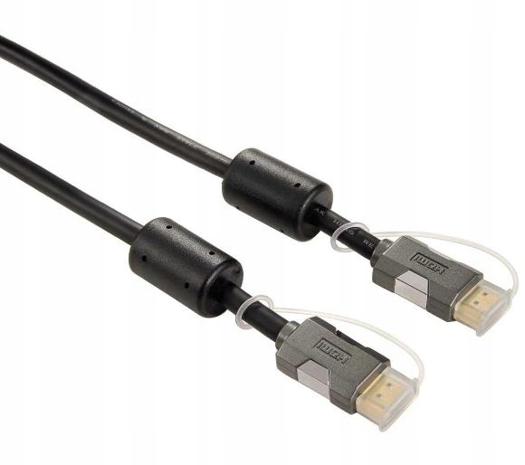 Kabel HDMI M/M HSEthernet Ferryt Gold 1,5m. HAMA Złącza HDMI - HDMI