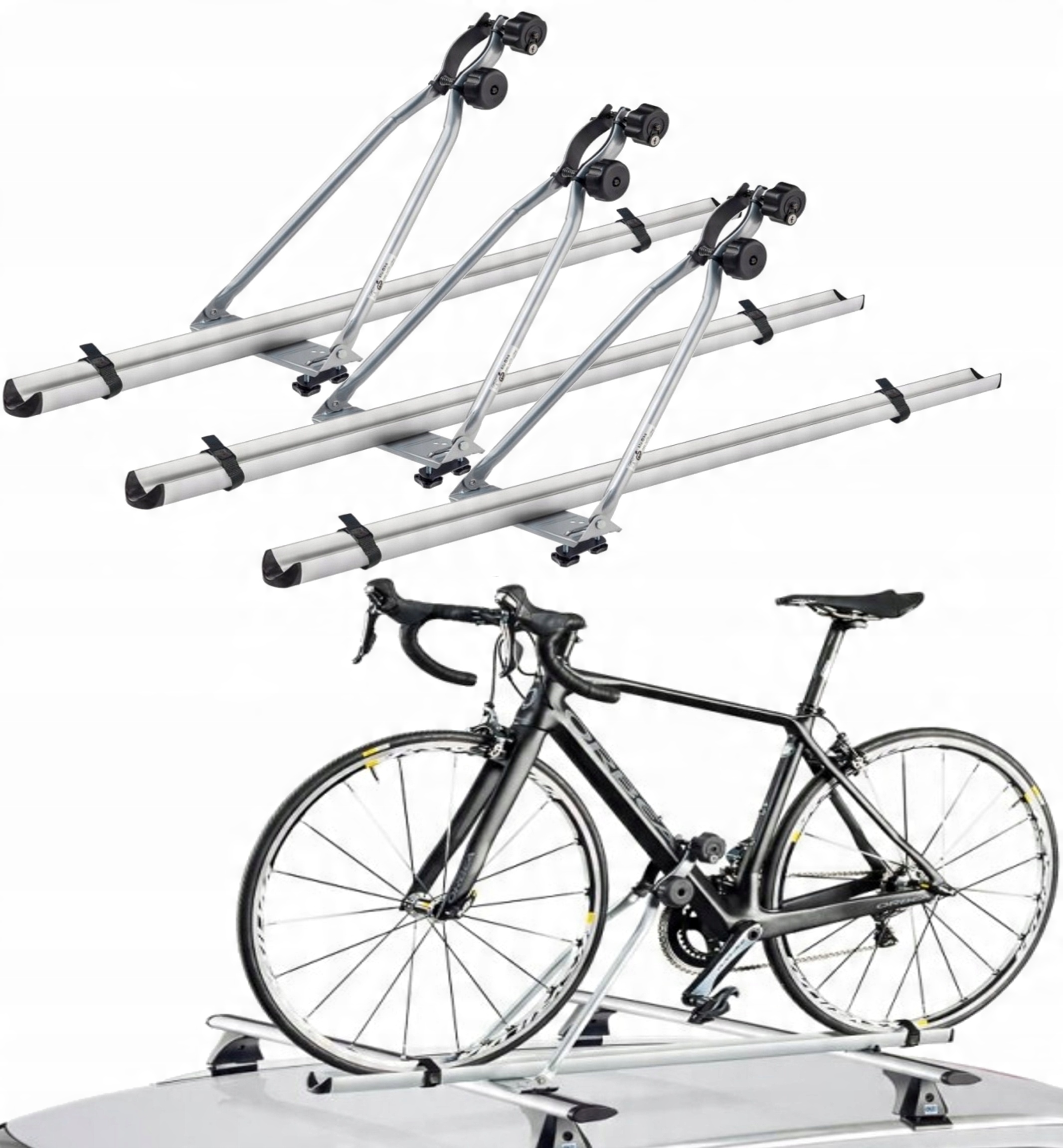 

Bagażnik uchwyt rowerowy na dach Aluminium Cruz x3