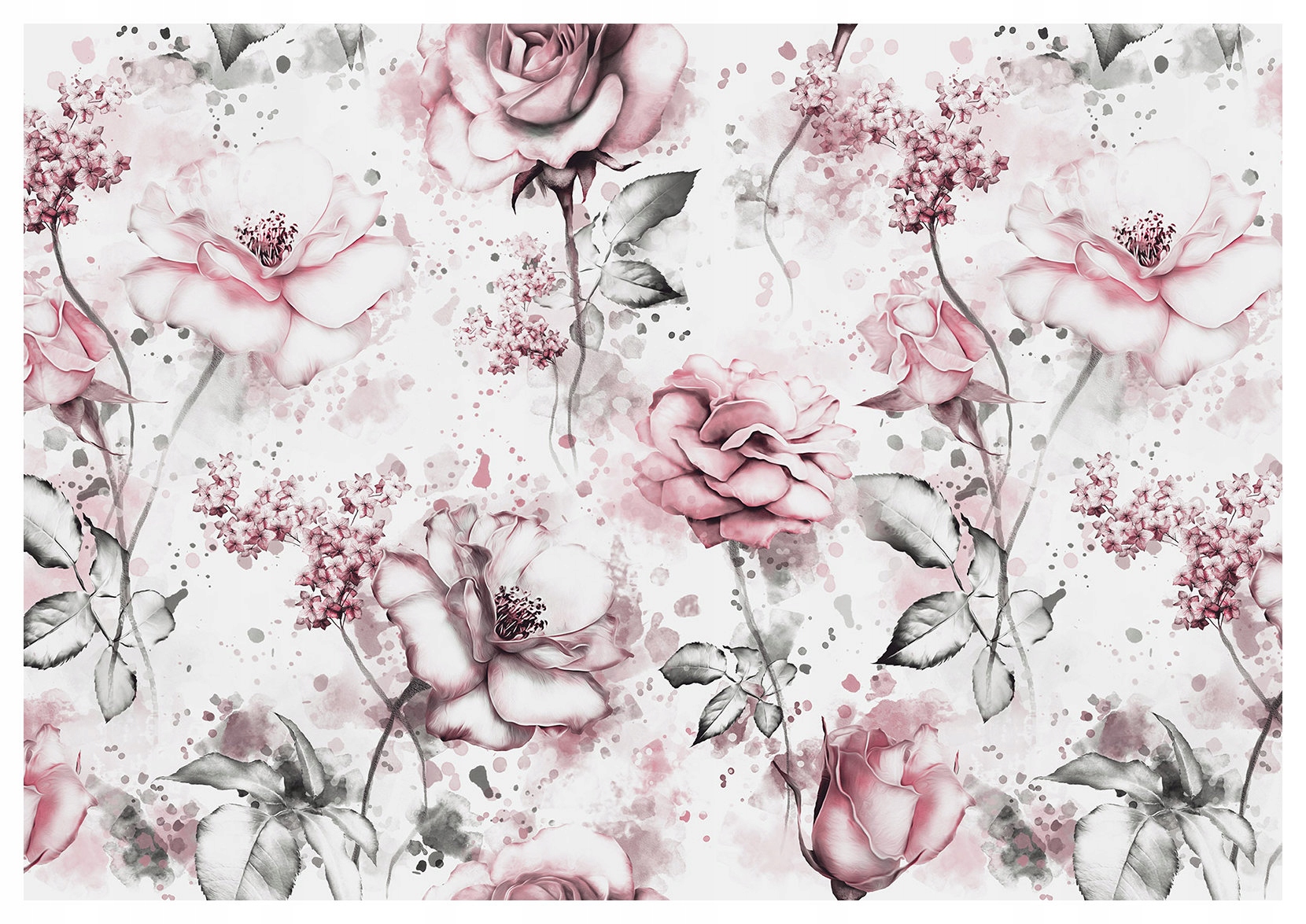Fototapeta Růže akvarelové pastelové vzory 460x300 do ložnice lepidlo
