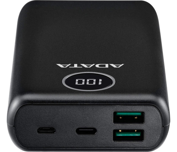 Mocny Powerbank ADATA 20000mAh USB-C czarny Quick Charge 3,0