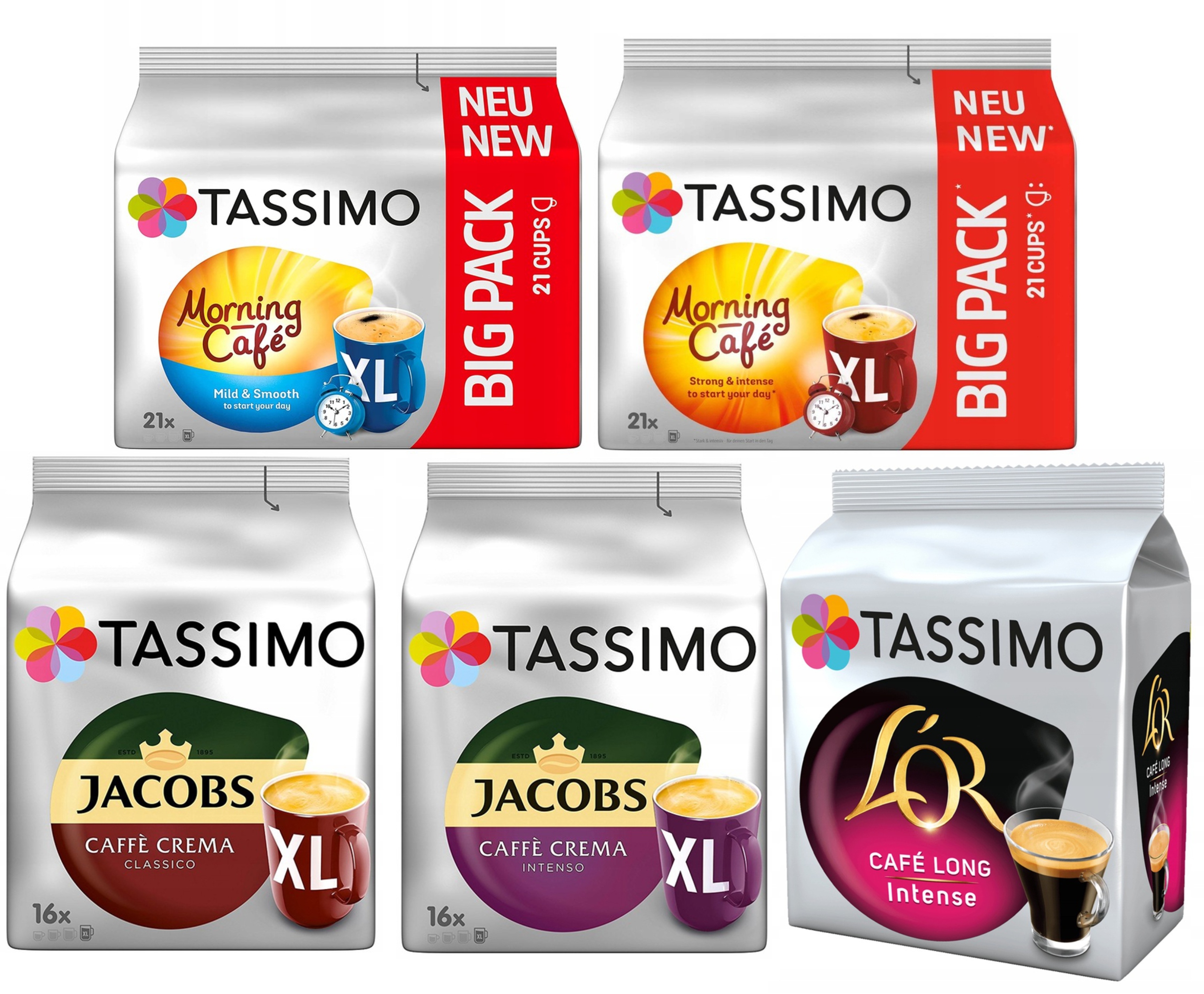 Levně Kapsle Tassimo Jacobs sada XL mix 90 kusů