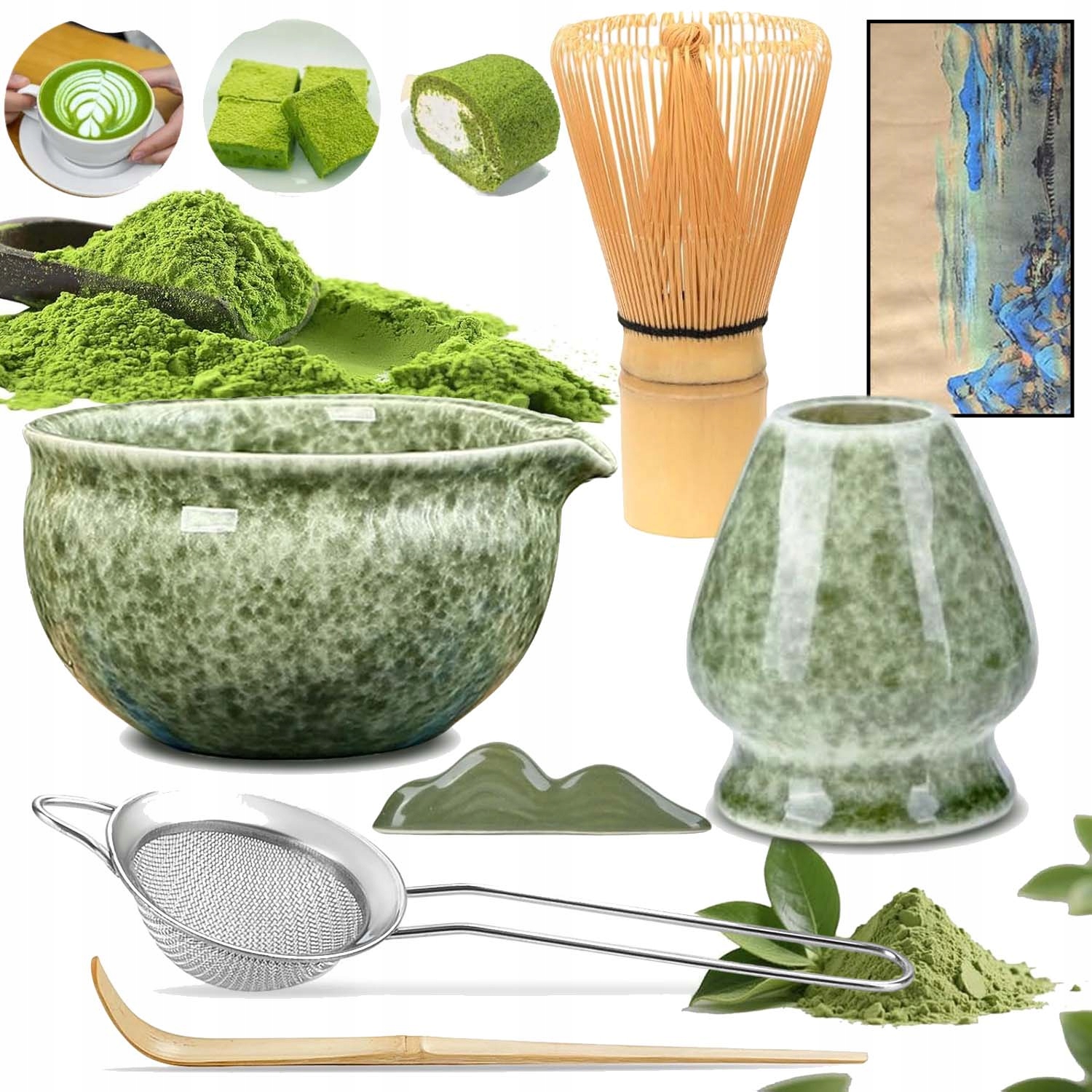 Zestaw Do Herbaty Matcha Narzędzie Do Matchy Trwałe Ceramicznym