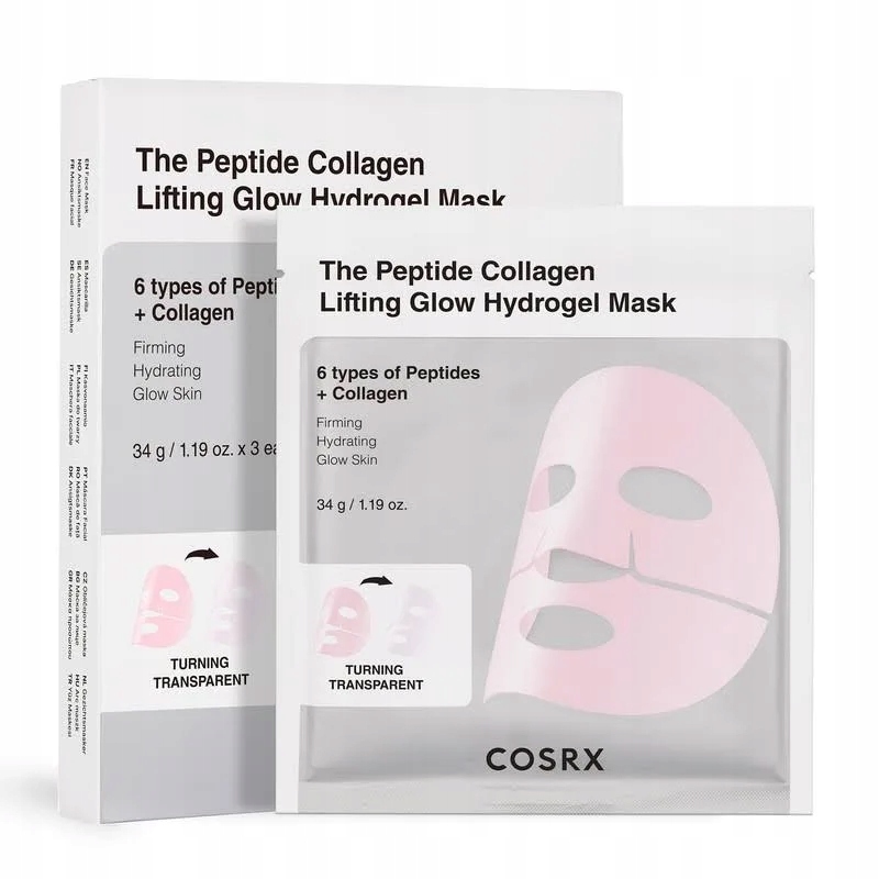 Cosrx Peptide Collagen Glow Korejská hydrogelová maska Lifting 3 ks