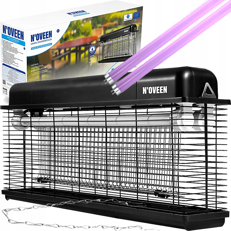 XXL Duża skuteczna Lampa Owadobójcza Owady Komary Muchy 45W profesjonalna