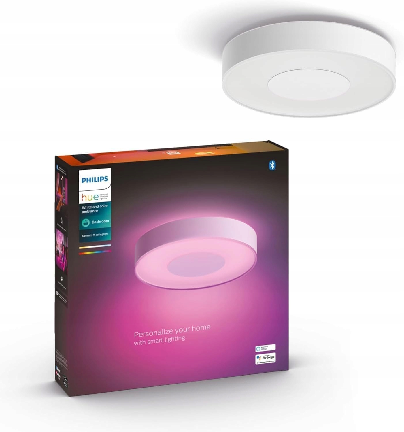 Stropné Stropné Svietidlo Philips Hue Xamento M 33,5 W IP44 Rgb Led Tw Smart