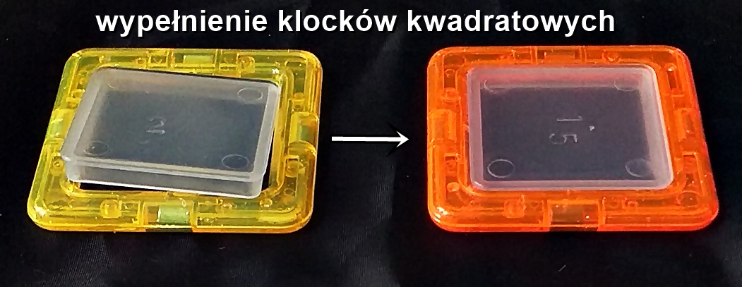 EDUKACYJNE KLOCKI MAGNETYCZNE 124 elementy SZABLON certyfikat GRATIS Bohater Inny