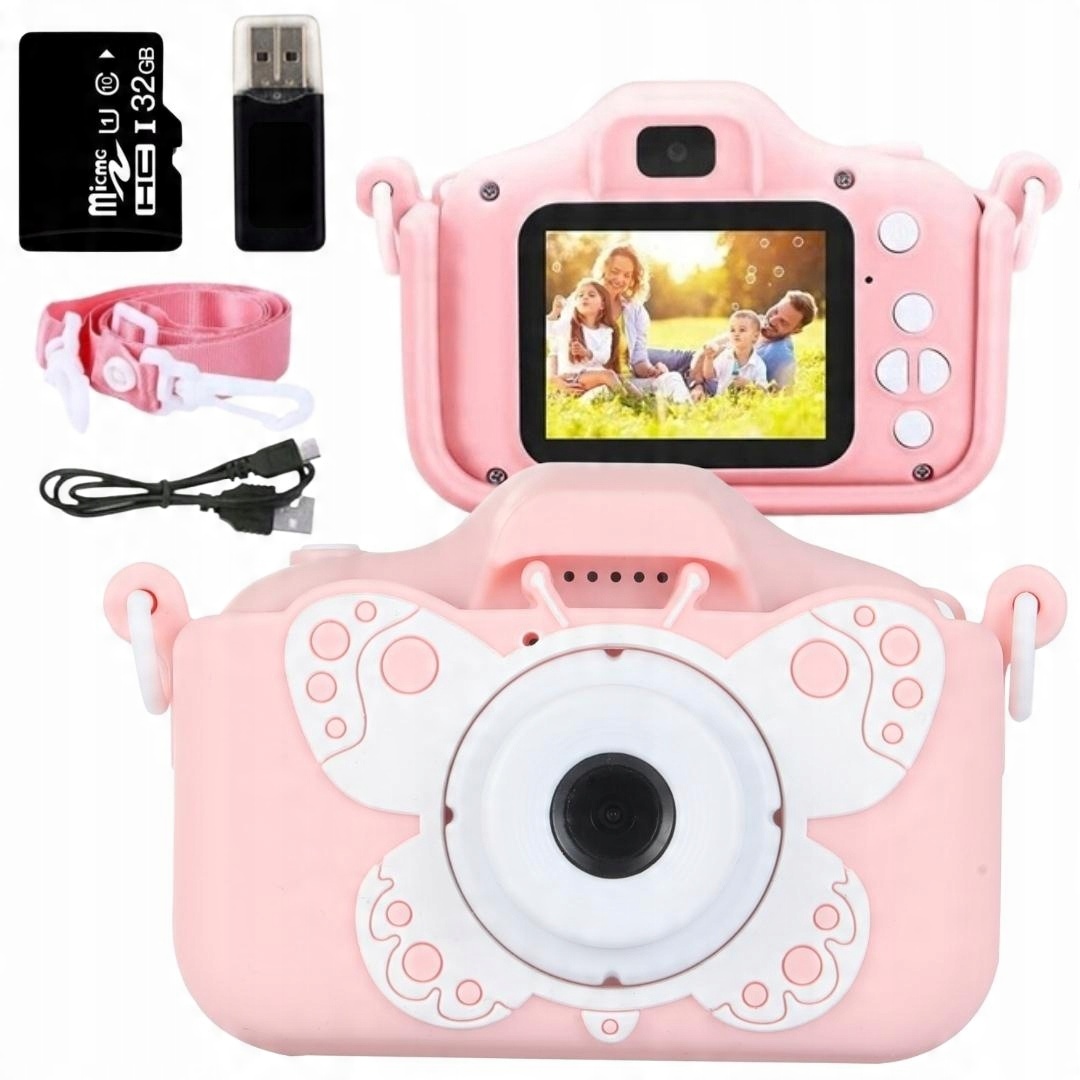 

Aparat Cyfrowy Dla Dzieci Kamera Gry Karta 32GB
