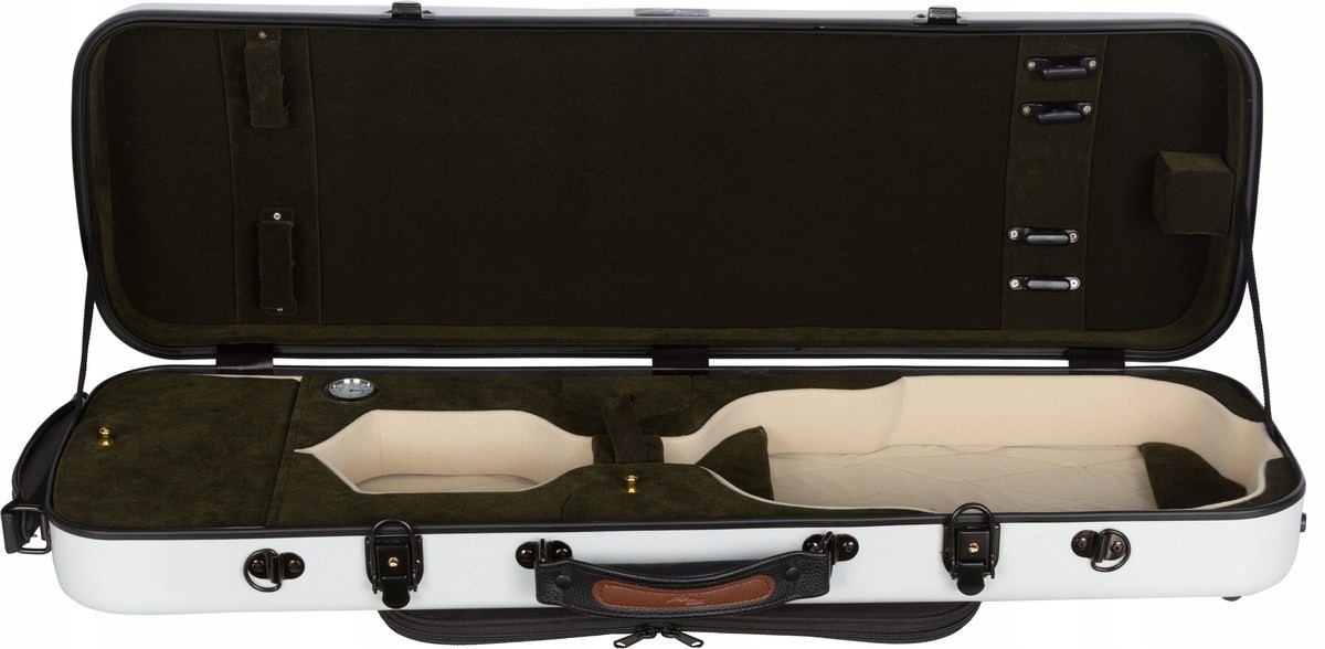 Fiberglassové houslové pouzdro Oblong 4/4 M-case Bílá Zelená