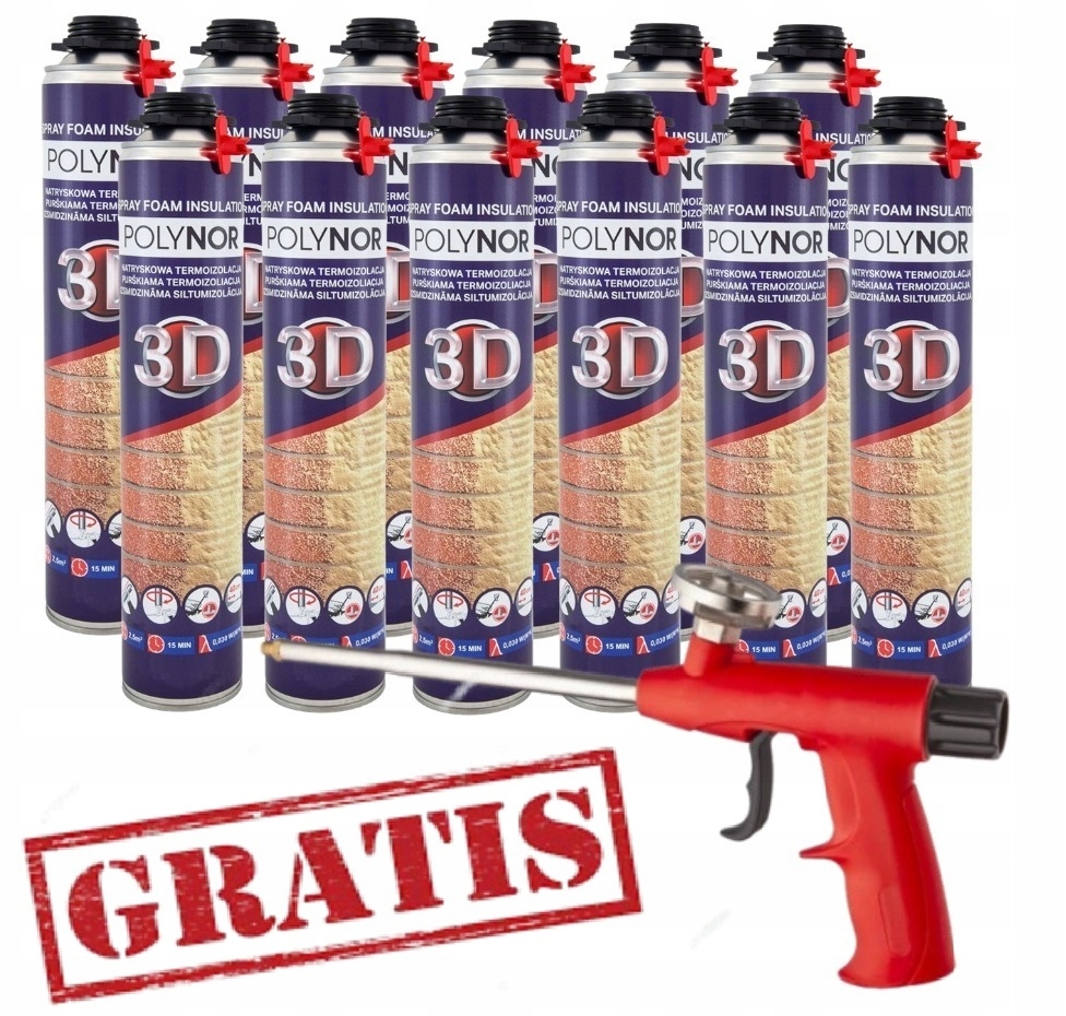 Polynor 3D tepelná izolácia pena striekacia pena Zateplenie Darček