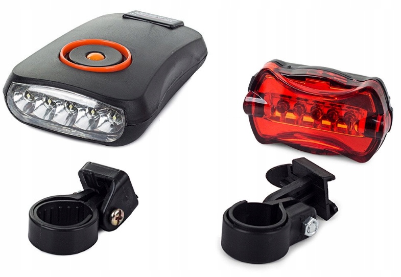 

Zestaw Lampka Lamp Rowerowa Led Przód + Tył (1684)