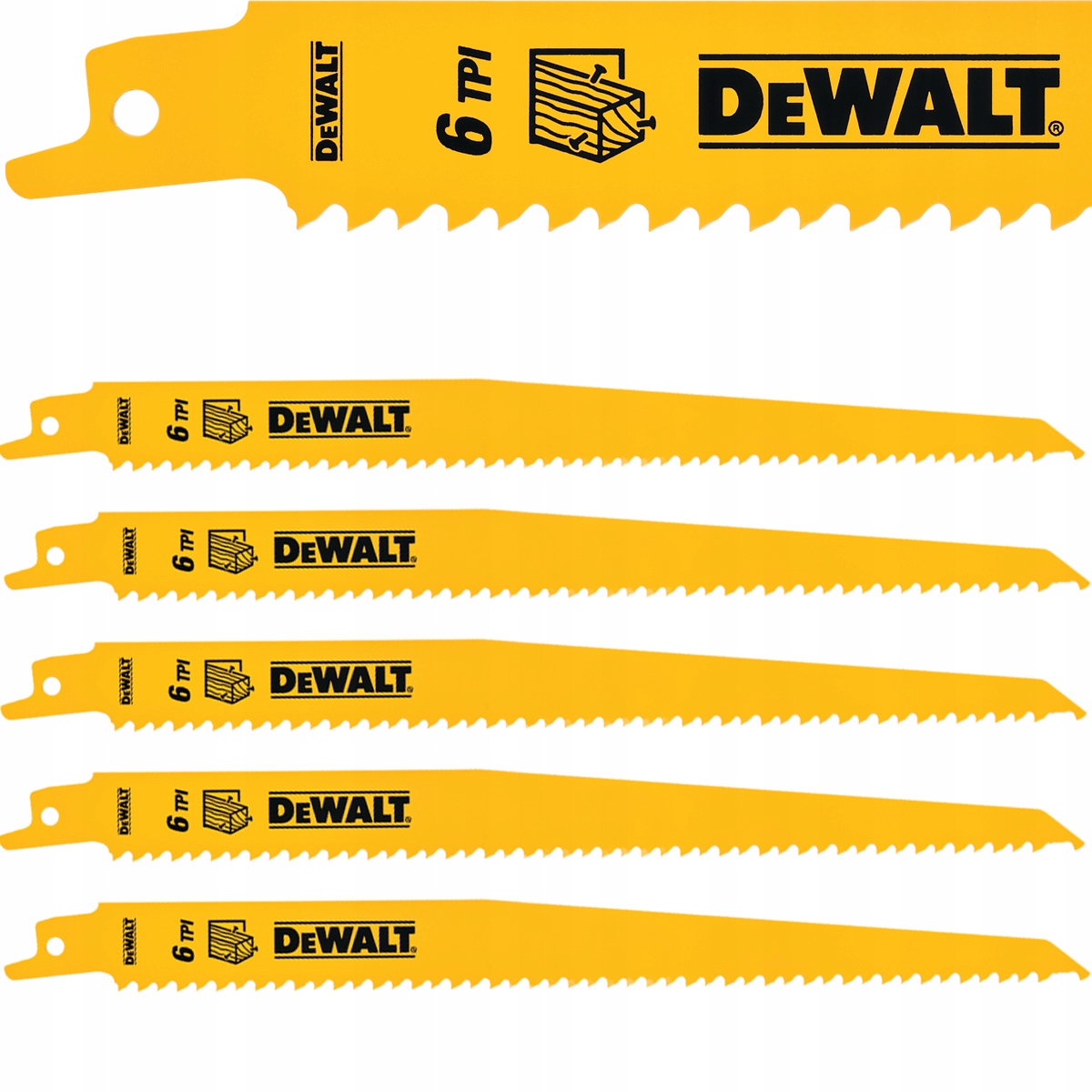 

Dewalt Brzeszczoty piły szablastej drewna 228mm 5x