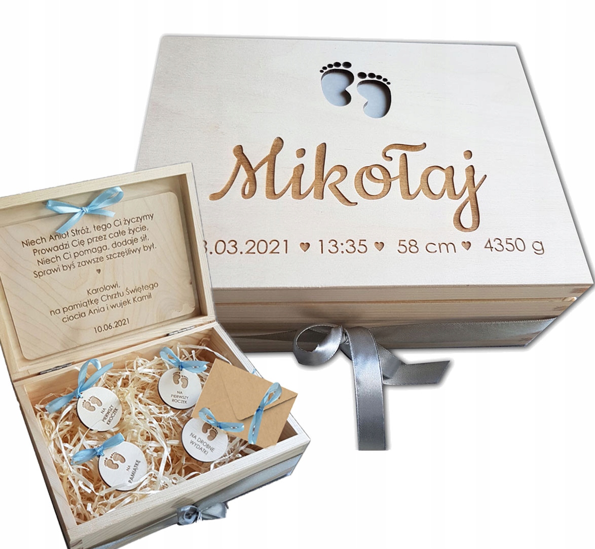 

Pudełko Wspomnień Chrzest Roczek Metryczka